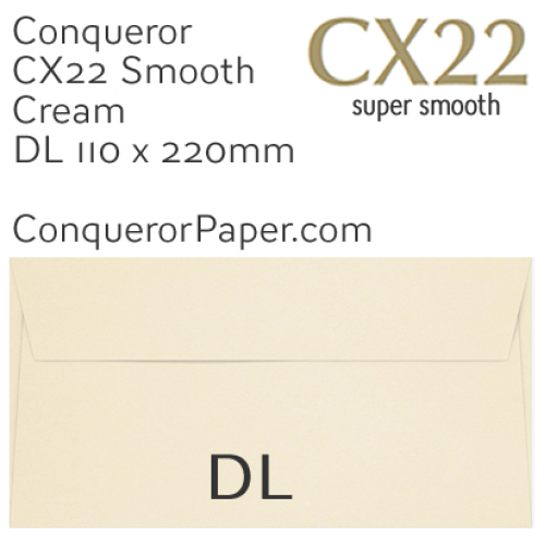 ENVELOPES - CX22.01521, TINT=Cream, WINDOW=NoWindow, TYPE=Wallet, QUANTITY=500, SIZE=DL-110x220mm 