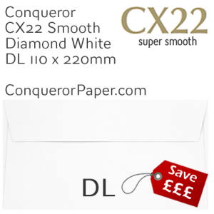 ENVELOPES - CX22.01625, TINT=DiamondWhite, WINDOW=NonWindow, TYPE=Wallet, QUANTITY=500, SIZE=DL-110x220mm