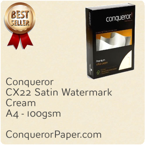 PAPER - CX22.20249, TINT:Cream, FINISH:CX22, PAPER:100gsm, SIZE:A4 210x297mm, QUANTITY:500Sheets, WATERMARK:Yes