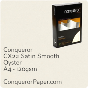 PAPER - CX22.42487C, TINT:Oyster, FINISH:CX22, PAPER:120gsm, SIZE:A4-210x297mm, QUANTITY:250Sheets, WATERMARKED:No