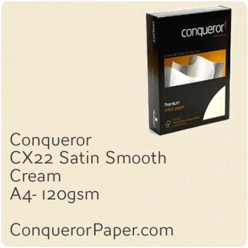 PAPER - CX22.42499C, TINT:Cream, FINISH:CX22, PAPER:120gsm, SIZE:A4-210x297mm, QUANTITY:500Sheets, WATERMARK:No