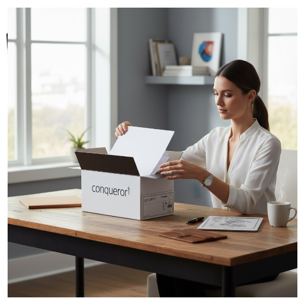 Conqueror paper Laid.20261, TINT:Vellum, FINISH:Laid, PAPER:100gsm ...