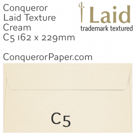 SAMPLE - Laid.01091, TINT=Cream, WINDOW=No, TYPE=Wallet, SIZE=C5-162x229mm, QUANTITY=1 