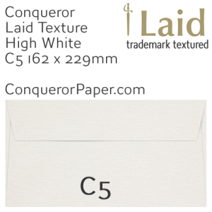 ENVELOPES - Laid.01262, WINDOW=No, TYPE=Wallet, TINT=HighWhite, SIZE=C5-162x229mm, QUANTITY=250