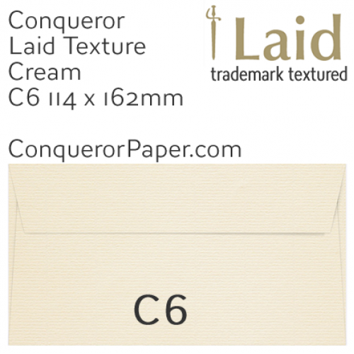 ENVELOPES - Laid.01504, WINDOW=No, TYPE=Wallet, TINT=Cream, SIZE=C6-114x162, QUANTITY=500