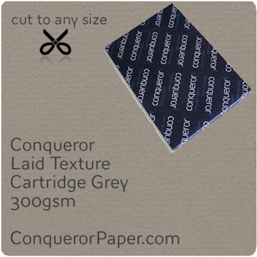 PAPER - Laid.42862, TINT:Cartridge Grey, FINISH:Laid, PAPER:300gsm, SIZE:B1-700x1000mm, QTY:100Sheets, WATERMARKED:No