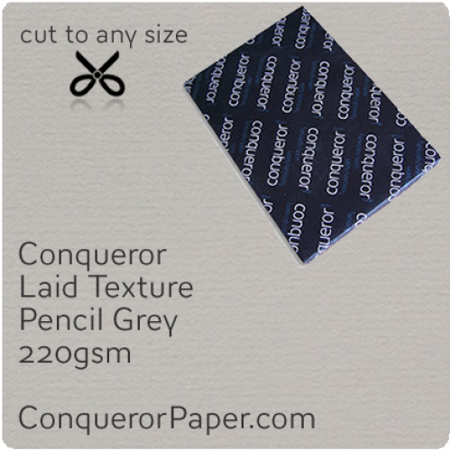 PAPER - Laid.42848, TINT:Pencil Grey, FINISH:Laid, PAPER:220gsm, SIZE:B1-700x1000mm, QTY:100Sheets, WATERMARKED:No