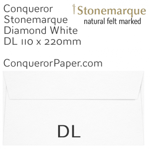 ENVELOPES - STONEMARQUE.03004, TINT=DiamondWhite, WINDOW=No, TYPE=Wallet, QUANTITY=500, SIZE=DL-110x220mm