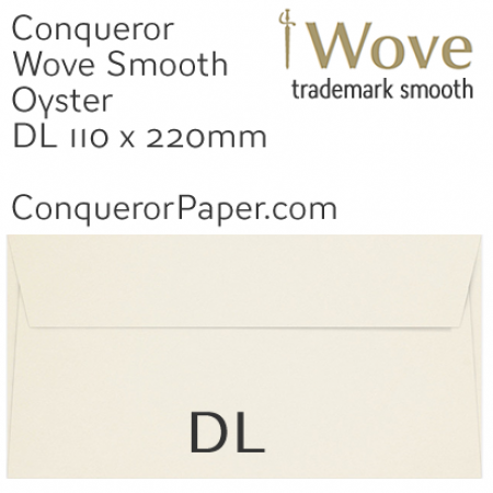 ENVELOPES - Wove.01004, TINT=Oyster, WINDOW=No, TYPE=Wallet, SIZE=DL-110x220mm, QUANTITY=500