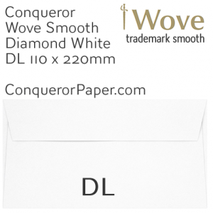 ENVELOPES - Wove.01251, TINT=DiamondWhite, WINDOW=No, TYPE=Wallet, SIZE=DL-110x220mm, QUANTITY=500 