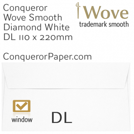 SAMPLE - Wove.01529, TINT=DiamondWhite, WINDOW=Yes, TYPE=Wallet, SIZE=DL-110x220mm, QUANTITY=1