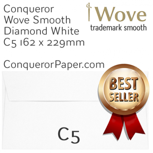 ENVELOPES - Wove.01540, TINT=DiamondWhite, WINDOW=No, TYPE=Wallet, SIZE=C5-162x229mm, QUANTITY=250 