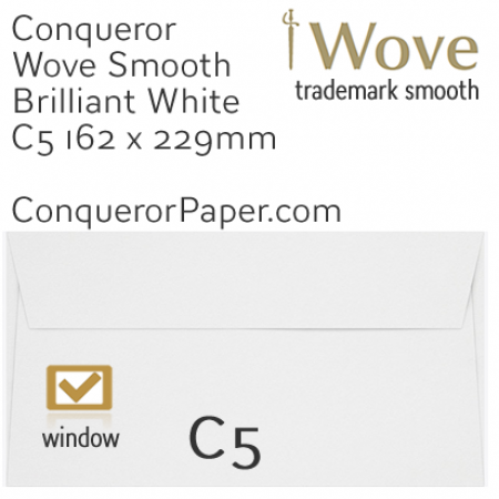 SAMPLE - Wove.01559, TINT=BrilliantWhite, WINDOW=Yes, TYPE=Wallet, SIZE=C5-162x229mm, QUANTITY=1 