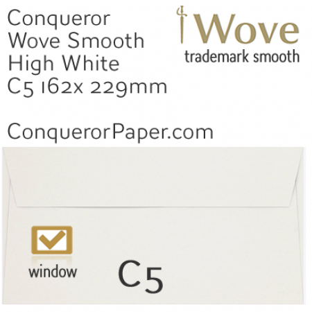 SAMPLE - Wove.01560, TINT=HighWhite, WINDOW=Yes, TYPE=Wallet, SIZE=C5-162x229mm, QUANTITY=1