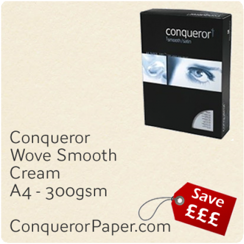 PAPER - Wove.21949C, TINT:Cream, FINISH:Wove, PAPER:300gsm, SIZE:A4-210x297mm, QTY:100Sheets, WATERMARK:No