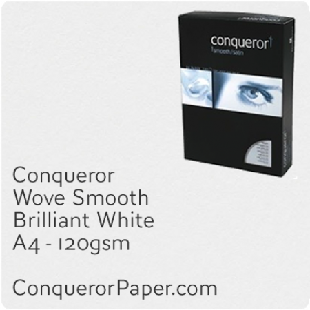 PAPER - Wove.42523C, TINT:BrilliantWhite, FINISH:Wove, PAPER:120gsm, SIZE:A4-210x297mm, QTY:500Sheets, WATERMARK:No