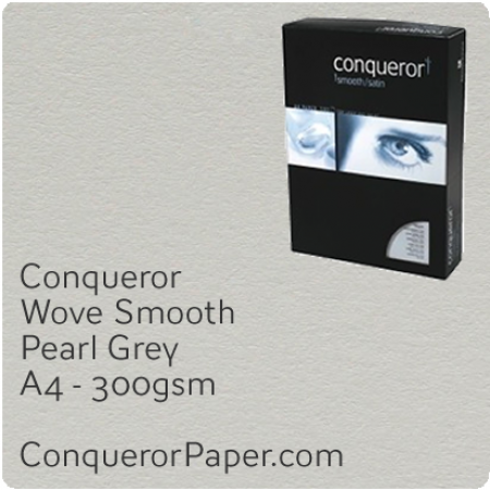 PAPER - Wove.64030C, TINT:Pearl Grey, FINISH:Wove, PAPER:300gsm, SIZE:A4-210x297mm, QTY:100Sheets, WATERMARKED:No